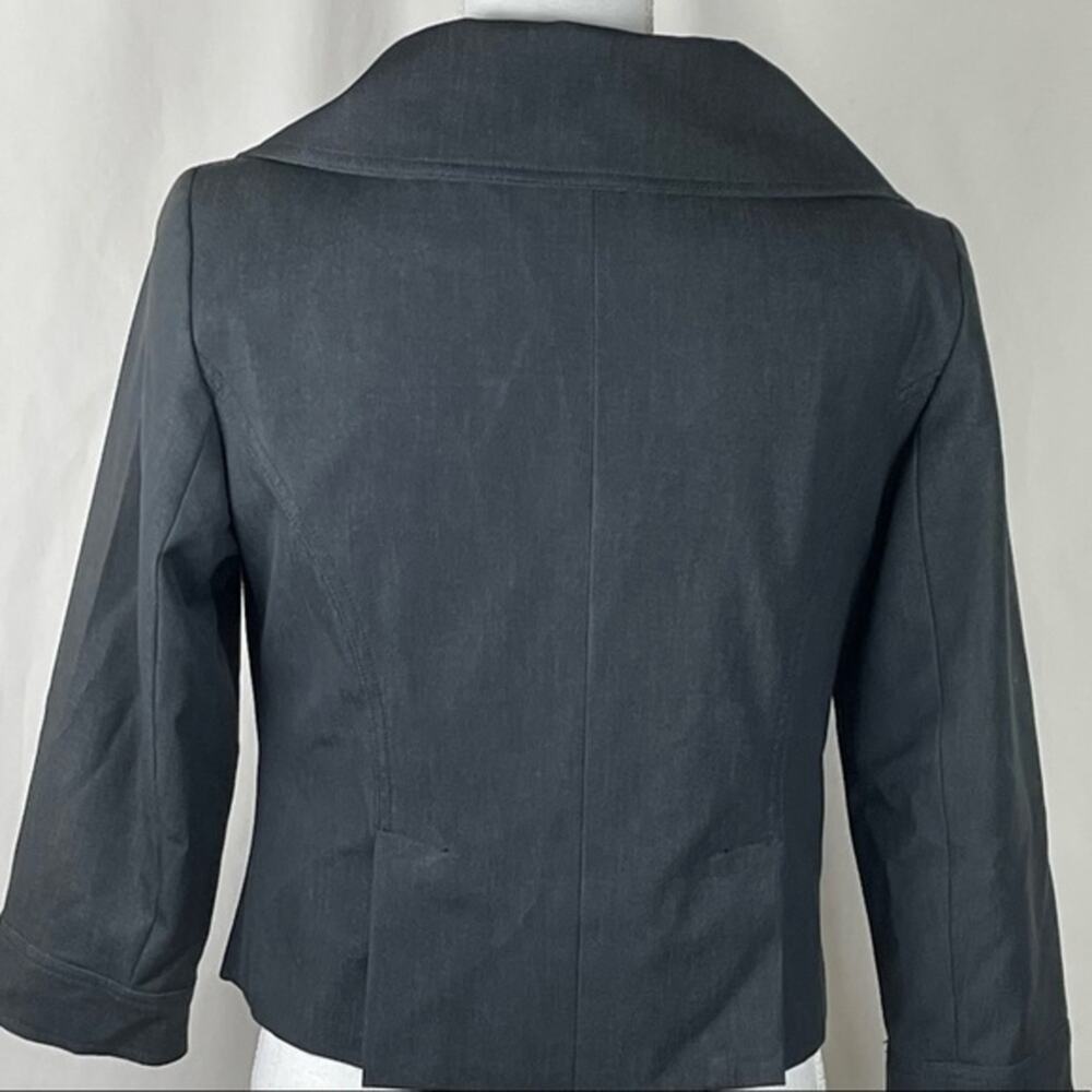 Sharagano Black Cropped Button-Accent Jacket - Picture 4 of 8